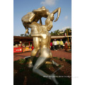 outdoor garden decoration metal craft bronze erotic sculpture